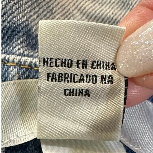 Forever 21 Y2K 90s Size XS High Waisted Belted Paper Bag Denim Jean Shorts - Picture 13 of 13